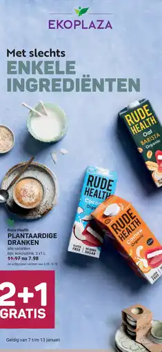 Ekoplaza Rude health plantaardige dranken aanbieding