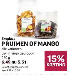 Ekoplaza Ekoplaza pruimen of mango aanbieding