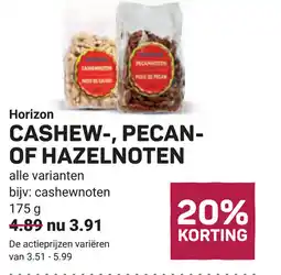 Ekoplaza Horizon cashew pecan of hazelnoten aanbieding