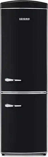Bol.com Severin RKG 8998 Retro Combi Koelkast - No Frost - Energieklasse E - Zwart aanbieding