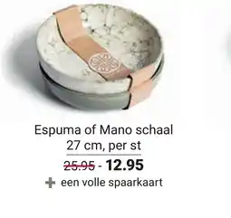 Ekoplaza Espuma of Mano schaal aanbieding