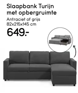 Leen Bakker Slaapbank Turijn met opbergruimte aanbieding