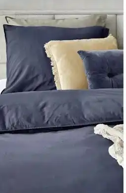 TotaalBED Dekbedovertrek Noa Koningsblauw 140 x 200/220 cm aanbieding