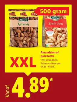 Lidl Amandelen of paranoten aanbieding