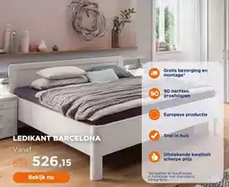 TotaalBED Bed Barcelona voorraad | 140 x 200 cm | Alpine wit aanbieding