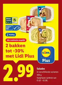 Lidl Salades aanbieding
