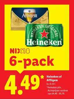 Lidl Heineken of Affligem aanbieding