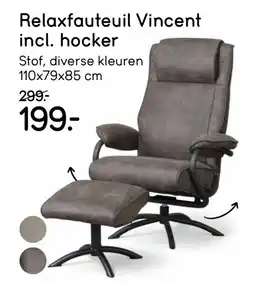 Leen Bakker Relaxfauteuil Vincent incl. hocker aanbieding