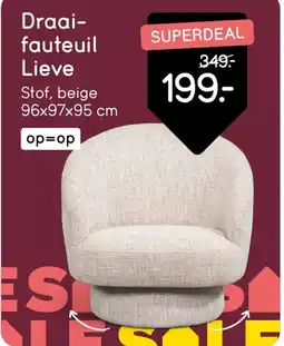 Leen Bakker Draai- fauteuil Lieve aanbieding