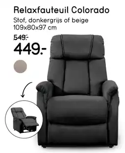 Leen Bakker Relaxfauteuil Colorado aanbieding