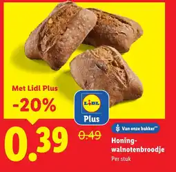 Lidl Honing- walnotenbroodje aanbieding