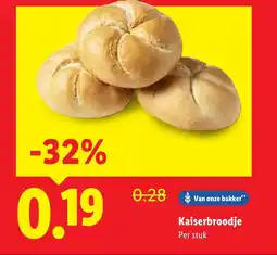 Lidl Kaiserbroodje aanbieding