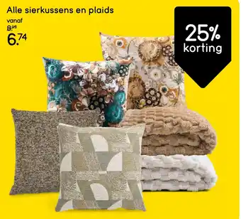 Leen Bakker Alle sierkussens en plaids aanbieding