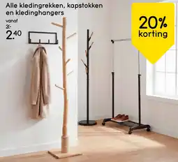 Leen Bakker Alle kledingrekken, kapstokken en kledinghangers aanbieding