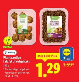 Lidl Plantaardige falafel of rulgehakt aanbieding