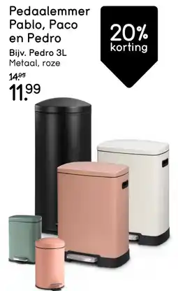 Leen Bakker Pedaalemmer Pablo, Paco en Pedro aanbieding