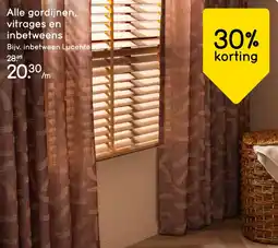 Leen Bakker Alle gordijnen, vitrages en inbetweens aanbieding