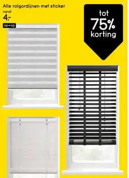 Leen Bakker Alle rolgordijnen met sticker aanbieding