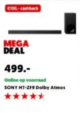 MediaMarkt SONY HT-ZF9 Dolby Atmos aanbieding