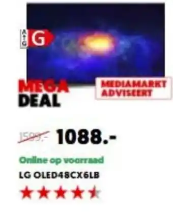 MediaMarkt LG OLED48CX6LB aanbieding