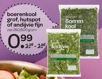 Spar Boerenkool grof, hutspot of andijvie fijn 250/500g aanbieding