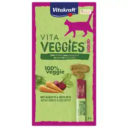 Pets Place Vitakraft Vita Veggies Liquid - Kattensnack - Wortel 6x15 g aanbieding