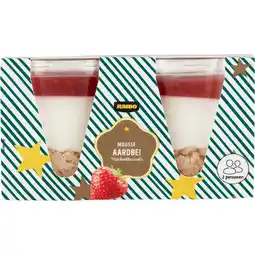 Jumbo Jumbo Mousse Aardbei met Koekkruimels 2 x 60g - Bevat Alcohol aanbieding