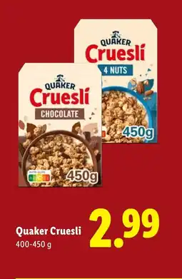 Lidl Quaker Cruesli aanbieding