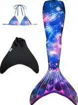 Bol.com Lunar zeemeerminstaart maat 134-140 (8) met monovin en bikini top aanbieding