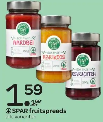 Spar Fruitspreads aanbieding