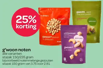 Spar G'woon noten 150g aanbieding