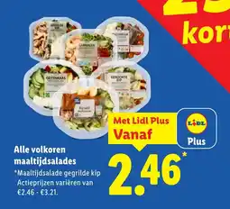 Lidl Alle volkoren maaltijdsalades aanbieding
