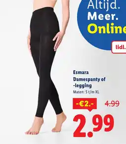 Lidl Esmara Damespanty of legging aanbieding