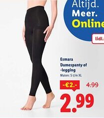 Lidl Esmara Damespanty of legging aanbieding