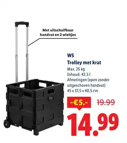 Lidl W5 Trolley met krat aanbieding