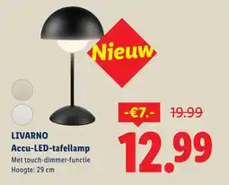 Lidl Livarno Accu-LED-tafellamp aanbieding
