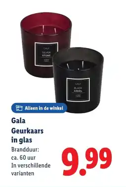 Lidl Gala Geurkaars in glas aanbieding