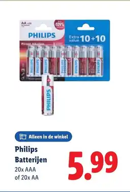 Lidl Philips Batterijen aanbieding
