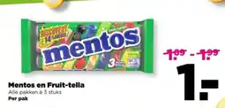 PLUS Mentos en Fruit-tella aanbieding