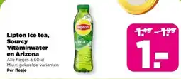 PLUS Lipton Ice tea, Sourcy Vitaminwater en Arizona aanbieding