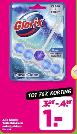 PLUS Alle Glorix Toiletblokken enkelpakken aanbieding