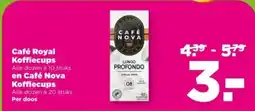 PLUS Café Royal Koffiecups en Café Nova Koffiecups aanbieding