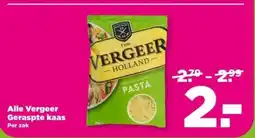 PLUS Alle Vergeer Geraspte kaas aanbieding