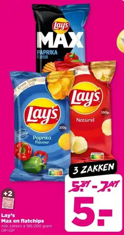 PLUS Lay's Max en flatchips aanbieding