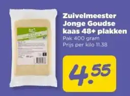 PLUS Zuivelmeester Jonge Goudse kaas 48+ plakken aanbieding