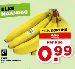 PLUS PLUS Fairtrade bananen aanbieding