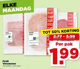 PLUS PLUS Vleeswaren aanbieding