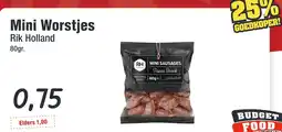 Budget Food Mini Worstjes Rik Holland aanbieding