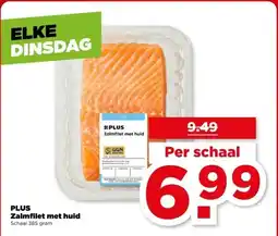 PLUS PLUS Zalmfilet met huid aanbieding