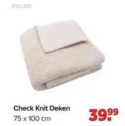 Baby-Dump Check Knit Deken aanbieding